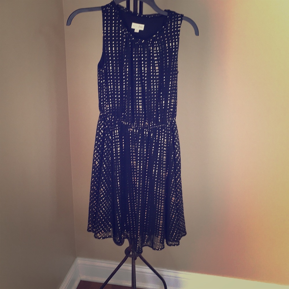 Black and gold dress